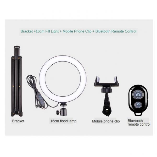 1pc Ring Fill Light Phone Holder Circle Light Foldable, Mini for Video Photography B