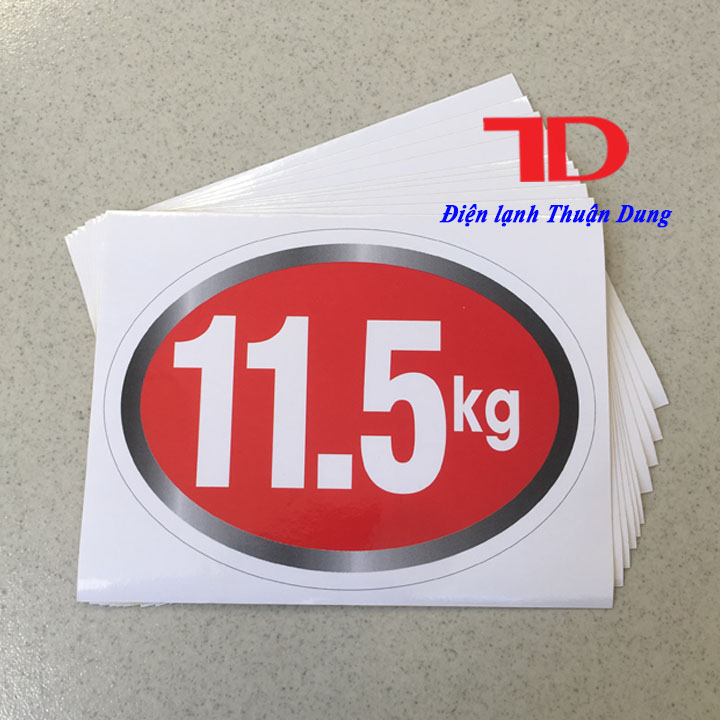 Tem dán trang trí Máy Giặt loại 11.5KG