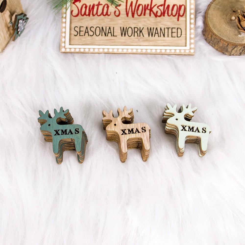 TRANG TRÍ NOEL-Móc gỗ nhỏ nhiều màu