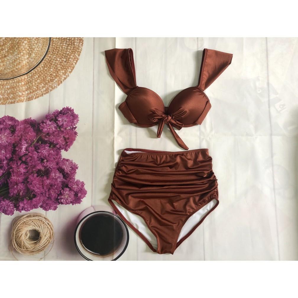 Bikini, bộ bơi cánh tiên nơ buộc, quần cạp cao - Eva Shop