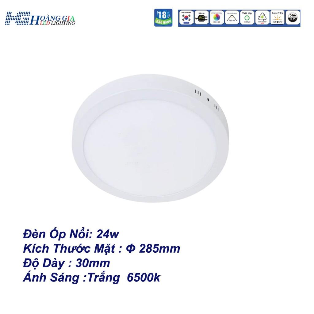 Đèn Led Ốp Nổi 24W Tròn Ánh Sáng Trắng