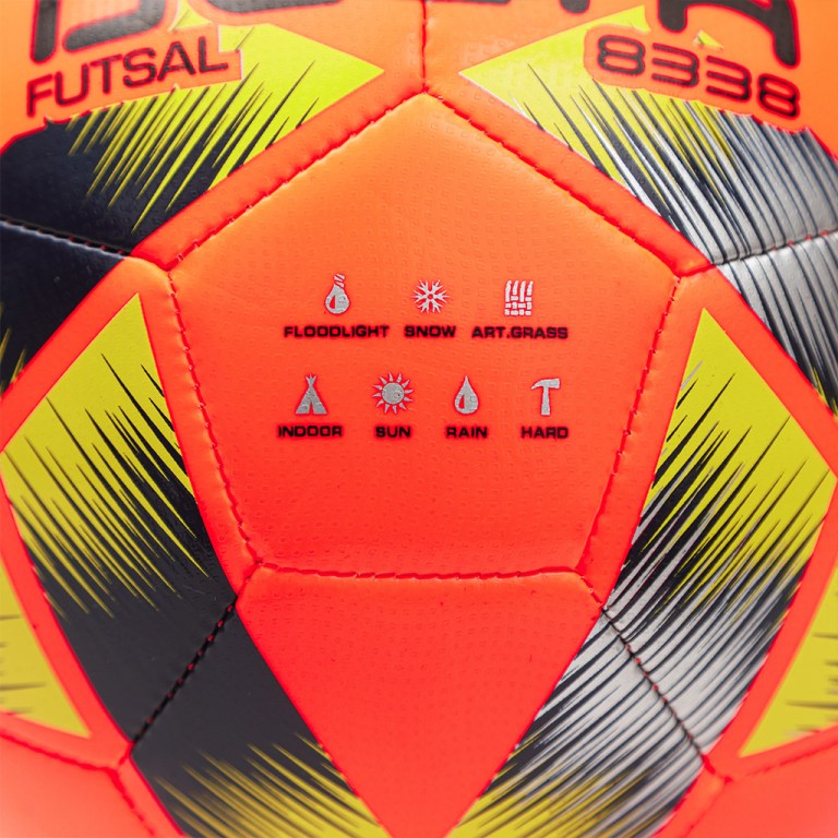 Bóng đá futsal DELTA 9961-4M size 4 sử dụng cho 12 tuổi trở lên, dùng trên sân sàn gỗ trong nhà, sân cỏ thường hoặc sân cỏ nhân tạo ngoài trời