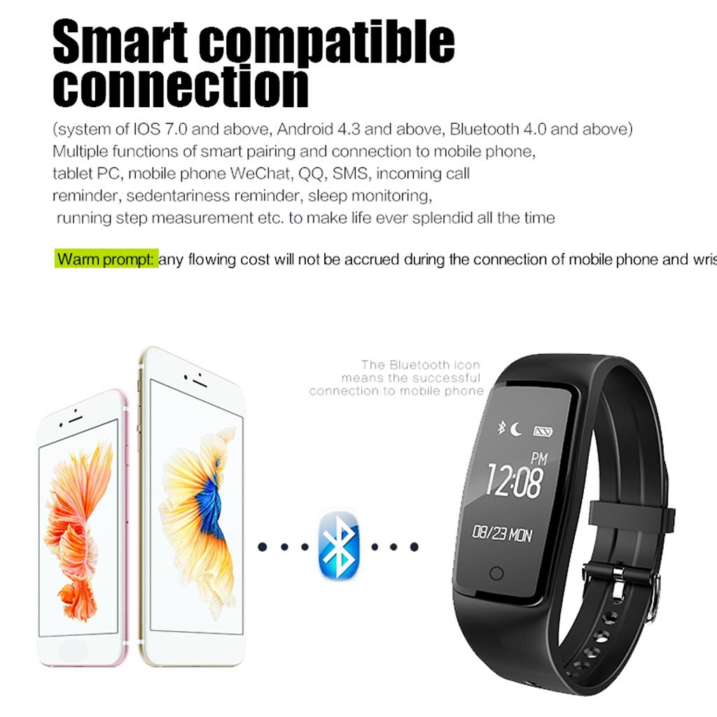 Bluetooth Smart Watch Bracelet Heart Rate Sport Fitness Tracker Waterproof