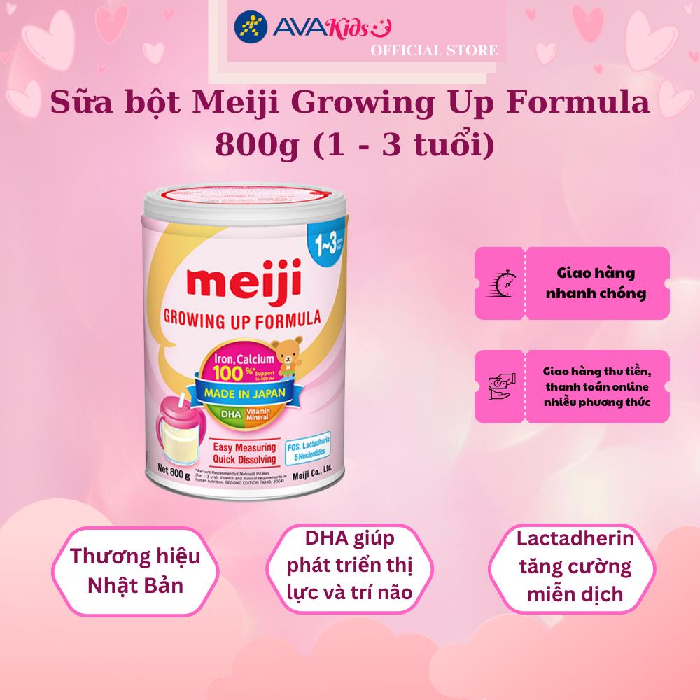 Sữa bột Meiji Growing Up Formula 800g (1 - 3 tuổi) - Hàng chính hãng