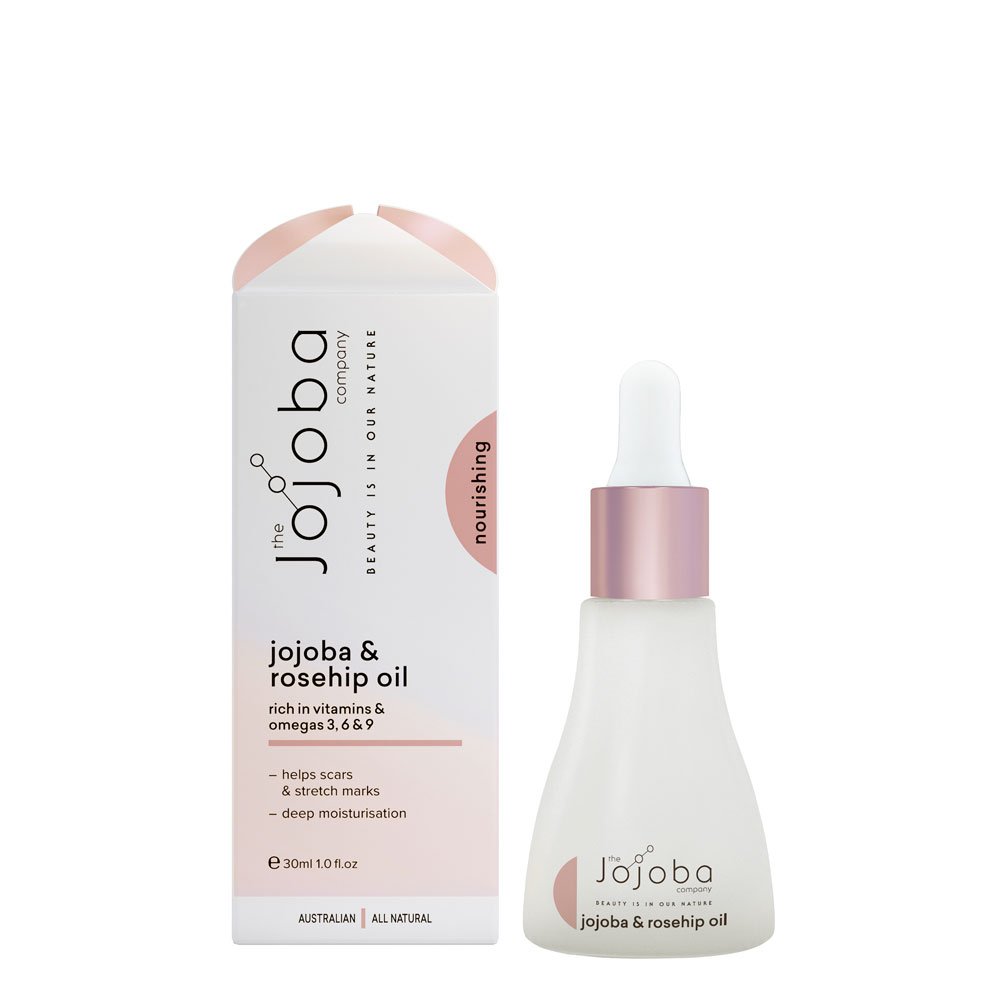 Tinh dầu dưỡng phục hồi sẹo, rạn da Jojoba & Rosehip Oil 30ml - The Jojoba Company