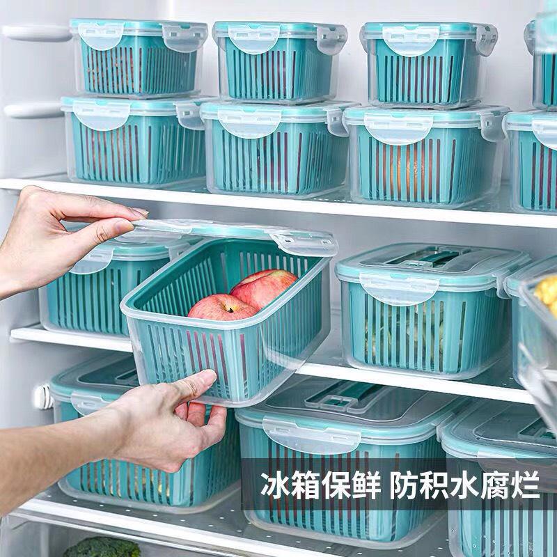 SET 5 HỘP KÈM RỔ CÓ NẮP ĐỂ TỦ LẠNH TIỆN LỢI