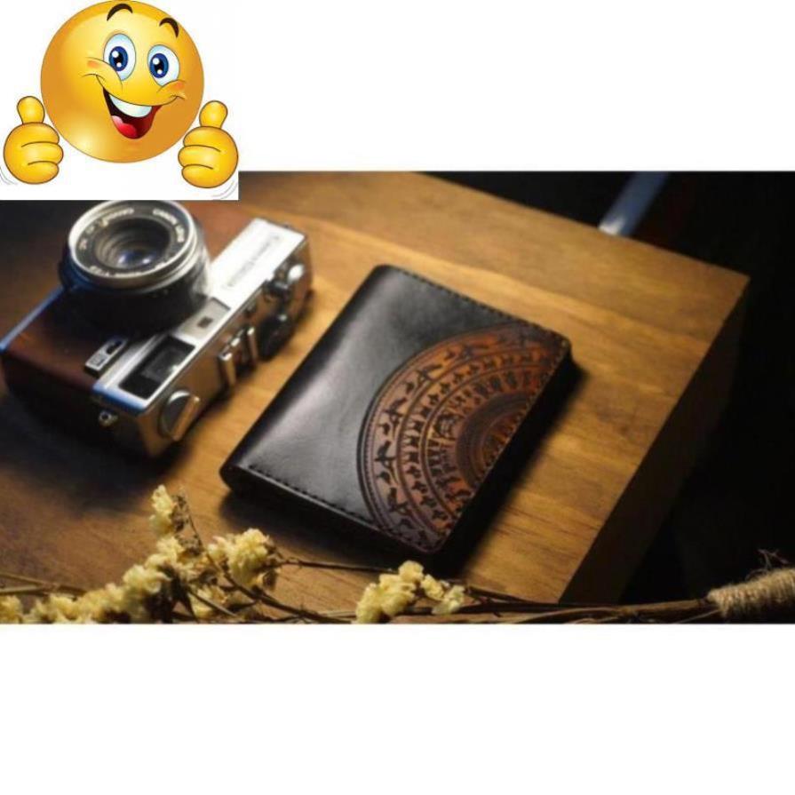 VÍ RAM TRỐNG ĐỒNG ĐEN TUYỀN DÁNG ĐỨNG – MỆNH THỦY VÀ MỆNH MỘC - HÀNG CHÍNH HÃNG RAM LEATHER .