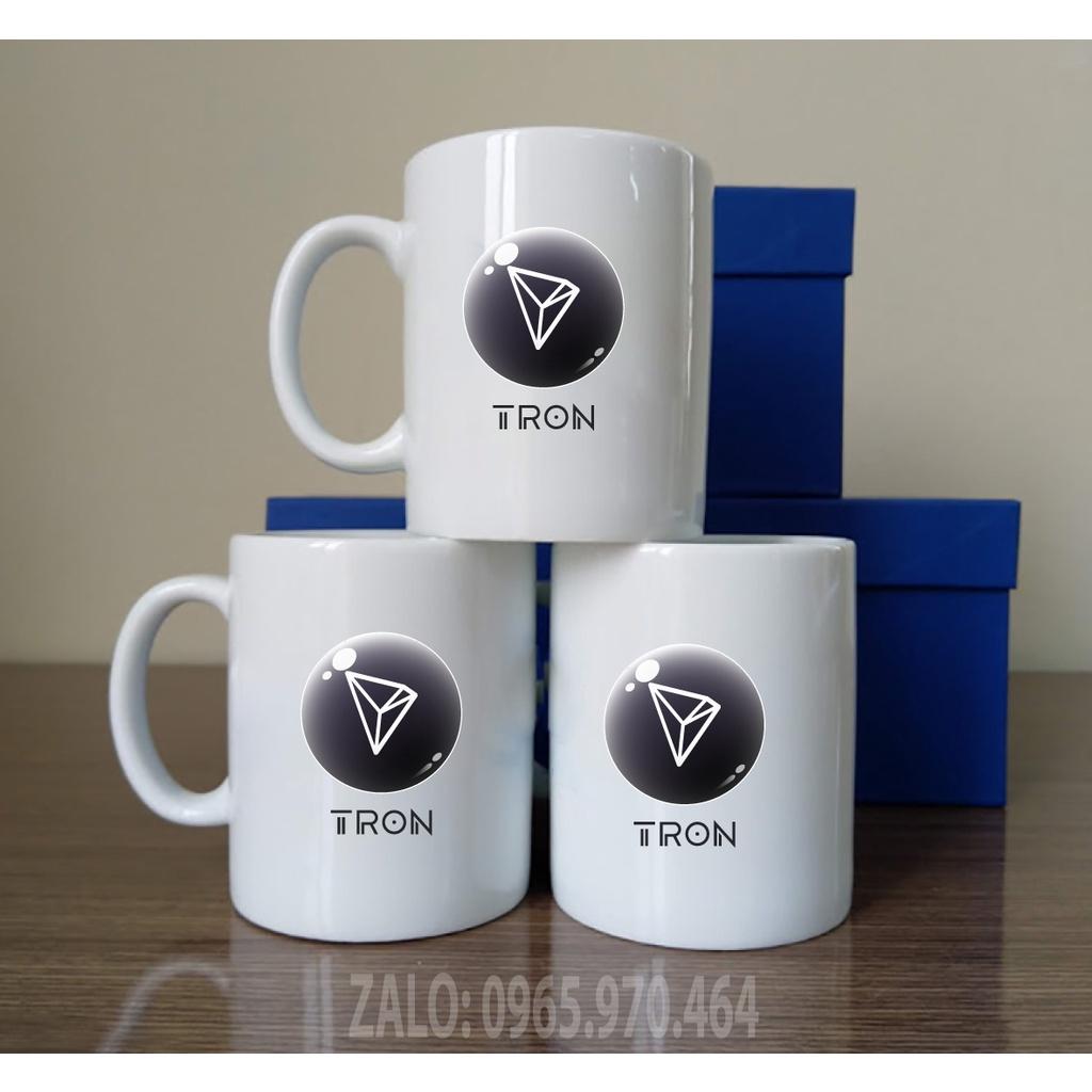 Ly Sứ Có Quai Họa Tiết Đồng Coin TRON - In hình lên ly sứ, cốc theo yêu cầu của bạn - HÌNH LỚP, CÔNG TY