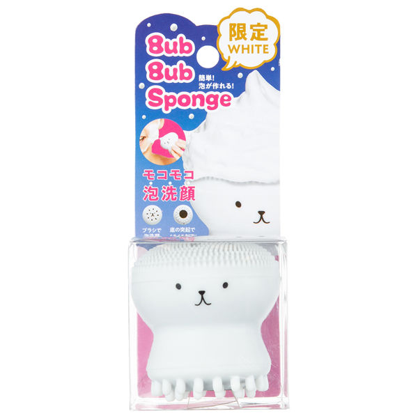 Dụng Cụ, Cọ Rửa Mặt Bạch Tuộc Cogit Bub Bub Sponge White, Silicone Mềm, Bản Giới Hạn, Nhập Khẩu Nhật Bản