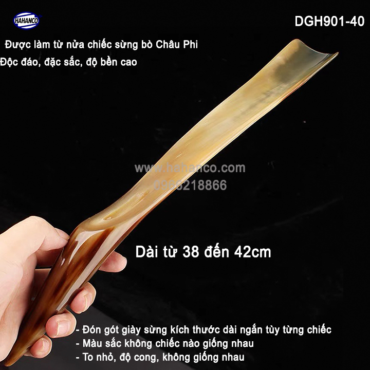 Dụng cụ Đón gót giày bằng sừng cho mọi tư thế (Dài 38 - 42cm) DGH901-40 - Đón gót giày cho cả nam và nữ