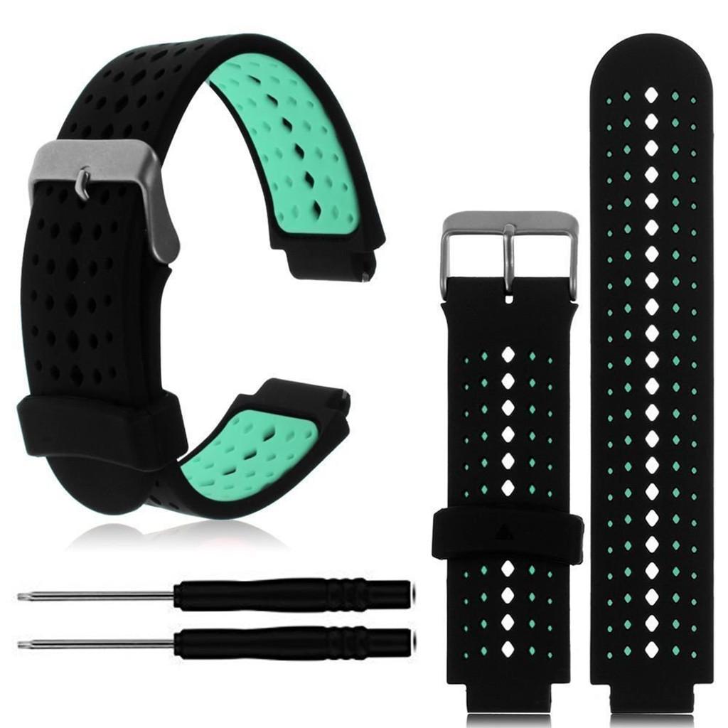 Replacement Silicone Bands With 2PCS Pin Removal Tools For Garmin Forerunner 220/230/235/620/630