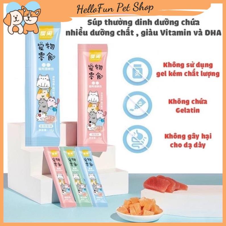 Combo 10 chiếc súp thưởng cho mèo giá rẻ Pet Snacks, Ciao, Shizuka, Cat Food