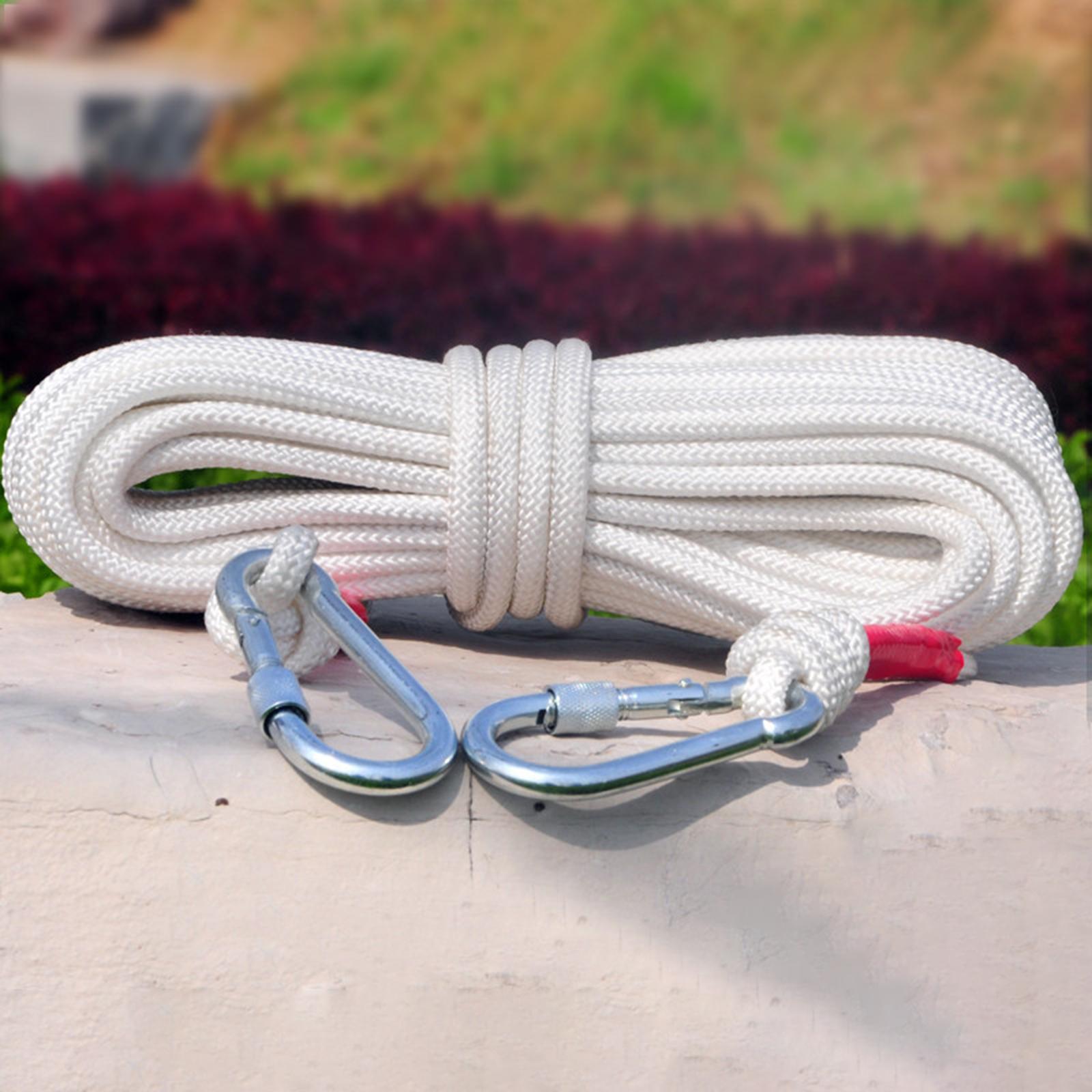 Climbing Rope with 2 Steel Hooks Rope for Tree Climbing