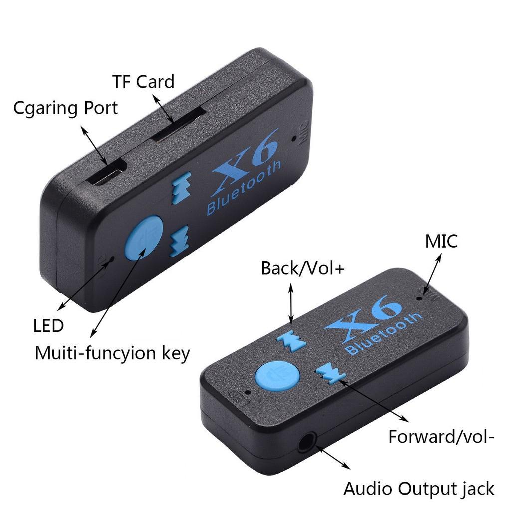 Bộ Kết Nối Âm Thanh Xe Ô Tô Bluetooth Car X6