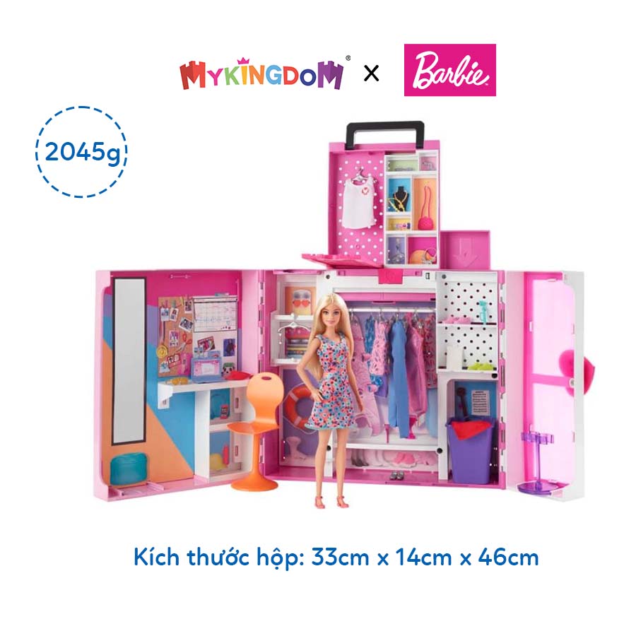 Đồ Chơi BARBIE Tủ Thời Trang Trong Mơ Của Barbie HGX57