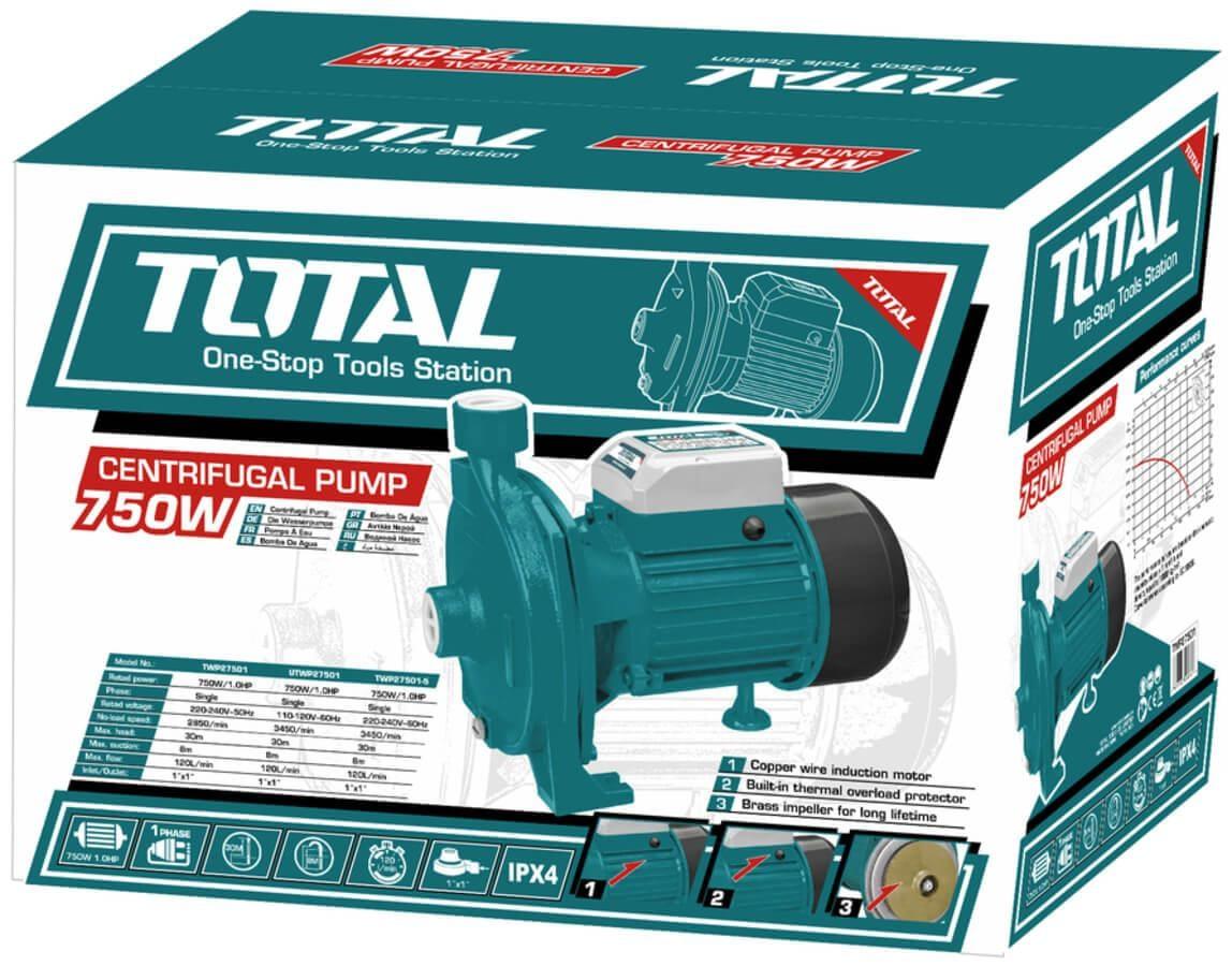 MÁY BƠM NƯỚC 750W TOTAL TWP27506 - HÀNG CHÍNH HÃNG