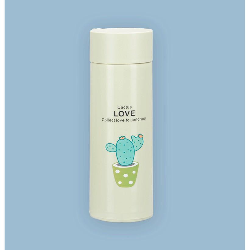 Bình Nước Cactus Love Lõi Thủy Tinh 400ml Nhiều Màu