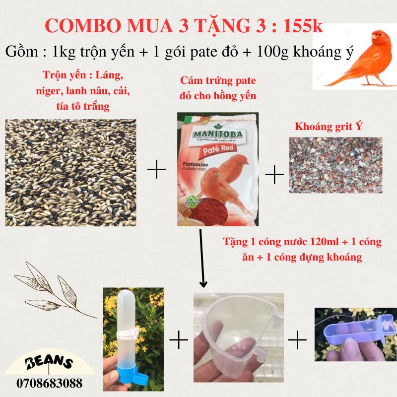 COMBO Thức ăn đầy đủ cho chim yến hót siêu tiết kiệm, siêu lơi hàng nhập của Ý