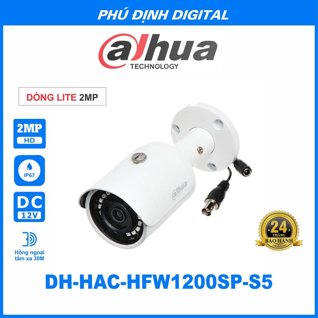 Camera HDCVI 2MP Dahua vỏ sắt mã DH-HAC-HFW1200SP-S5 - Hàng Chính Hãng