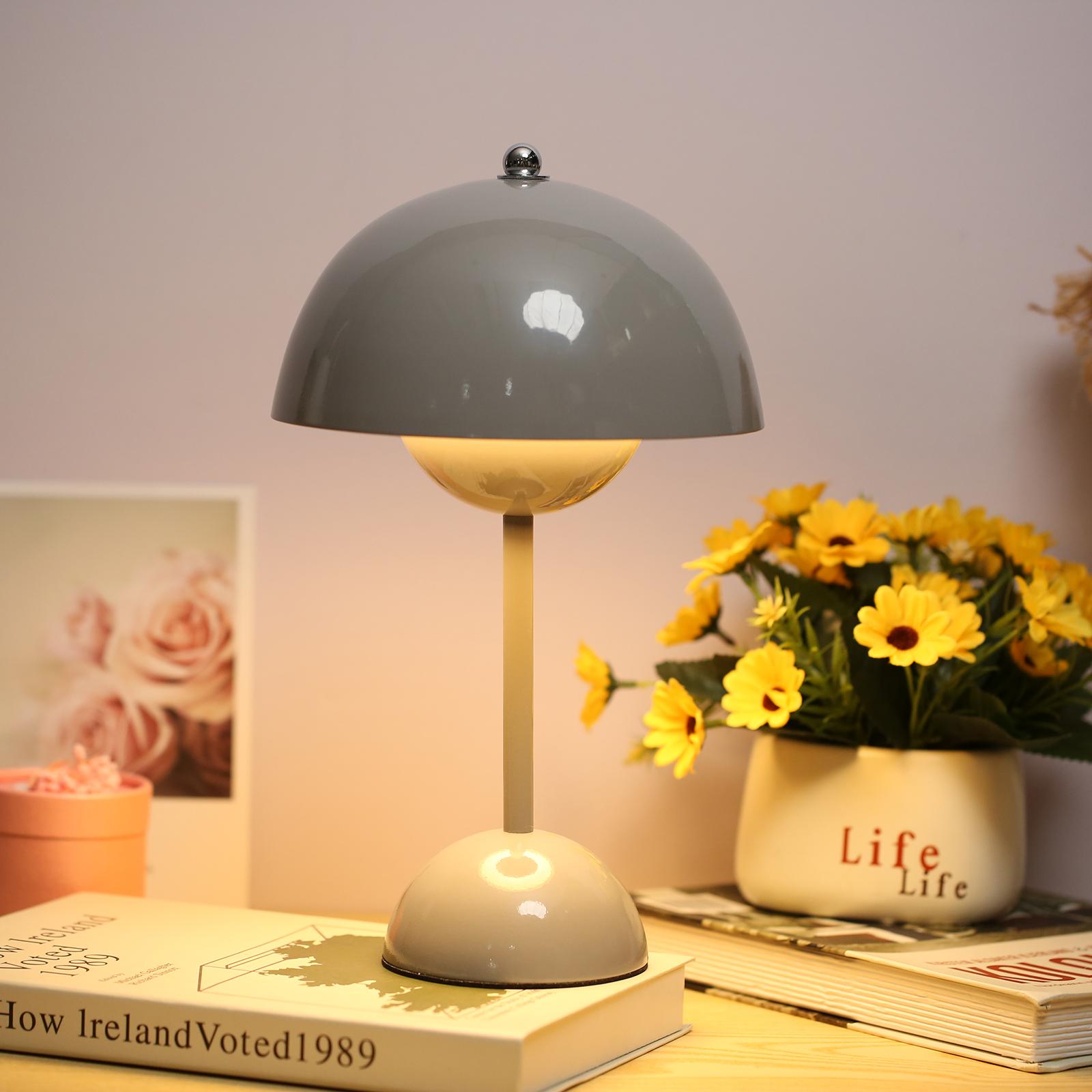 Neoglint USB Rechargeable Table Lamp Touching Control Bedside Night Light Decorative Bedroom Nightstand Lamp