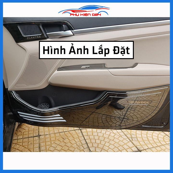 Bộ ốp tapli Elantra 2016-2017-2018-2019-2020-2021-2022 vân Titan chống xước va đập khi mở cửa và làm đẹp xe