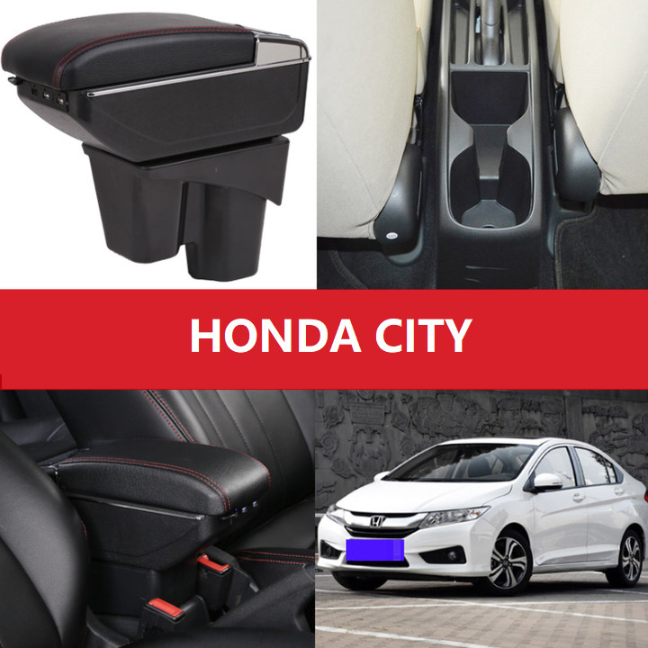 Hộp tỳ tay dành cho ô tô, xe hơi Honda City 2014 - 2019 tích hợp 7 cổng USB DUSB-HDCTY