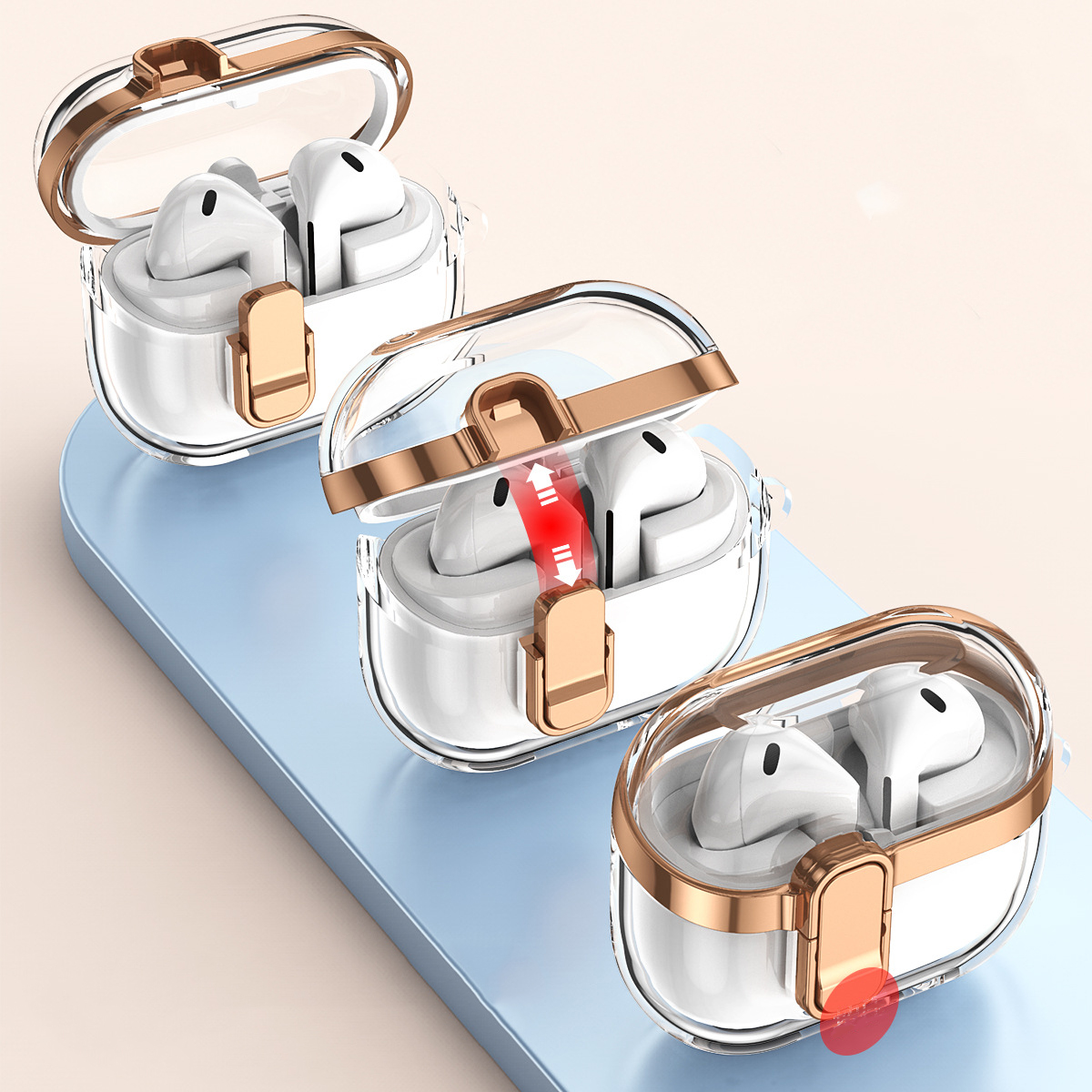 Bao Case Ốp Viền Mạ Có Khóa Chống Thất Lạc Rơi Tai Nghe cho Samsung Galaxy Buds 3 / Buds 3 Pro - Hàng Chính Hãng