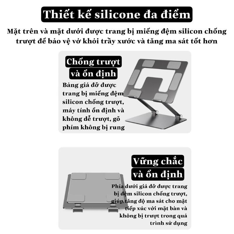 Kệ điện thoại, ipad và laptop Z - Giá Đỡ có trượt, silicon đa điểm chống xước, hợp kim nhôm cao cấp