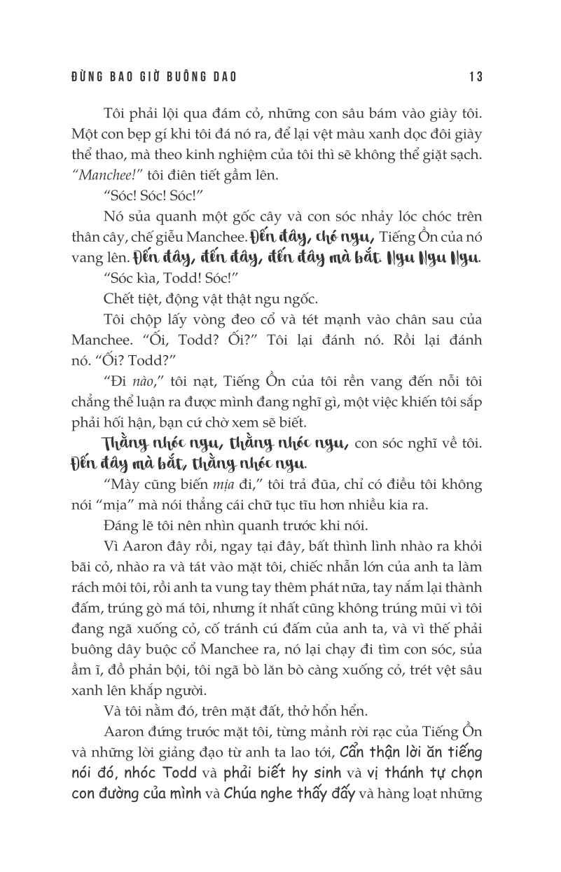 Sách Hỗn Mang 1- Đừng Bao Giờ Buông Dao