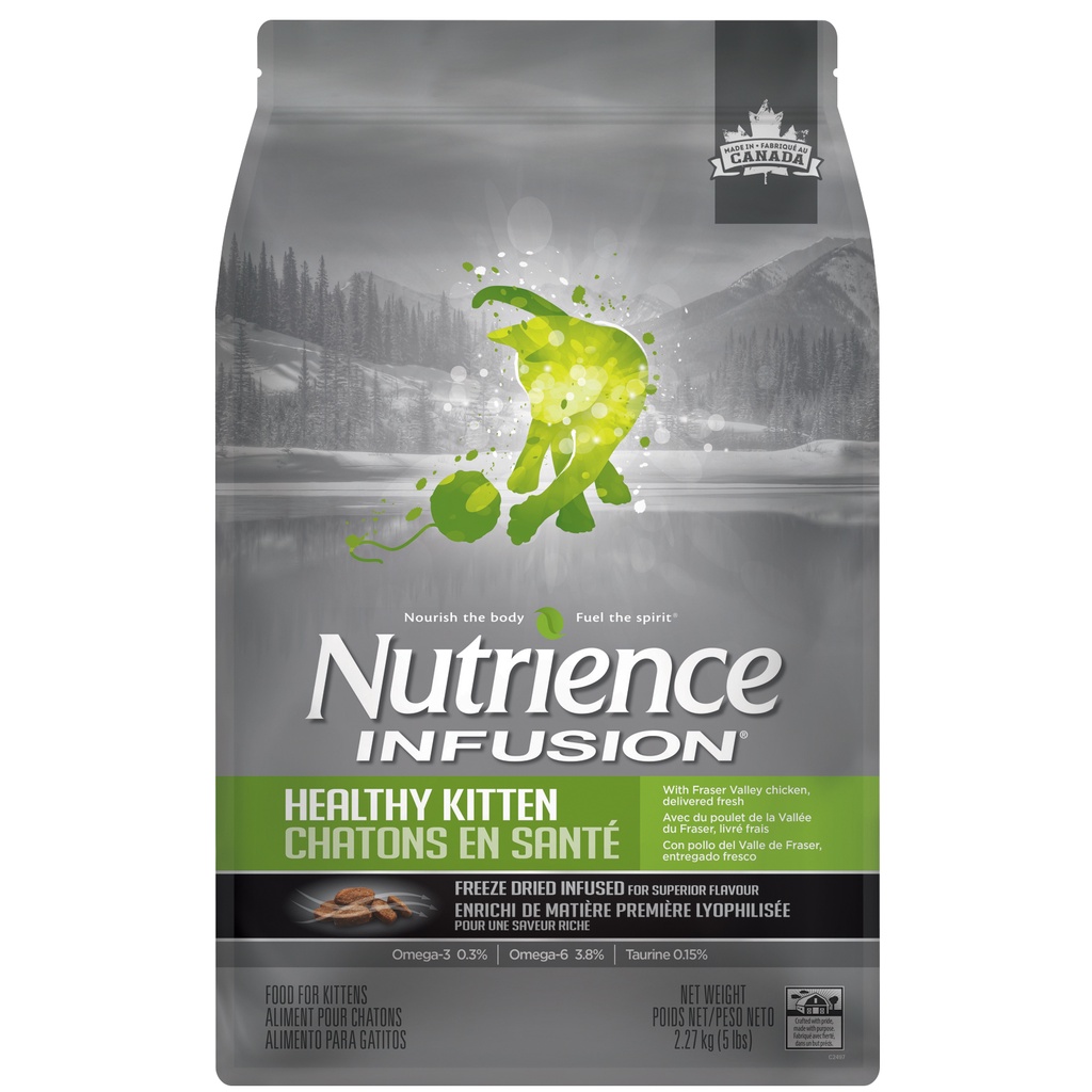 Thức Ăn Hạt Khô Cho Mèo Con Thịt Gà Rau Củ Quả Tự Nhiên NUTRIENCE INFUSION KITTEN BAO 500g