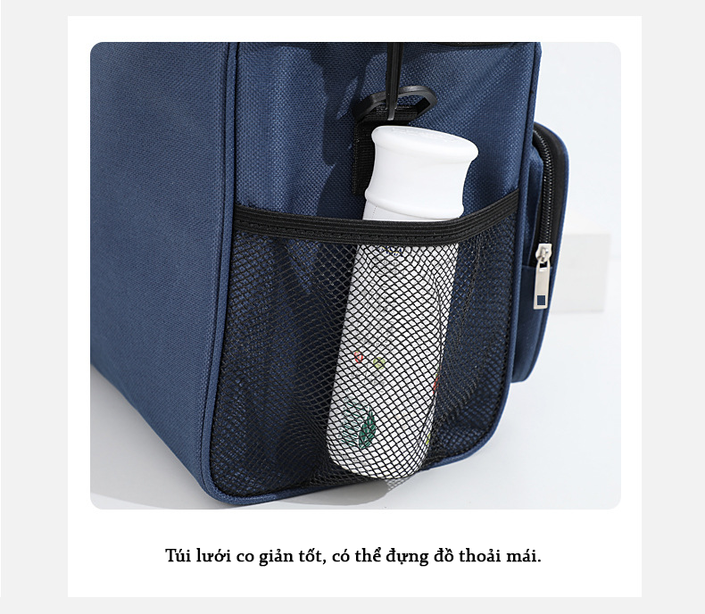 Túi Đựng Hộp Cơm Giữ Nhiệt Teement, Túi Đựng Đồ Ăn Trưa, Túi Chống Toả Nhiệt, Dày Dặn, Có Tay Xách, Dây Đai Đeo Vai, Thời Trang, Hiện Đại - Hàng Chính Hãng