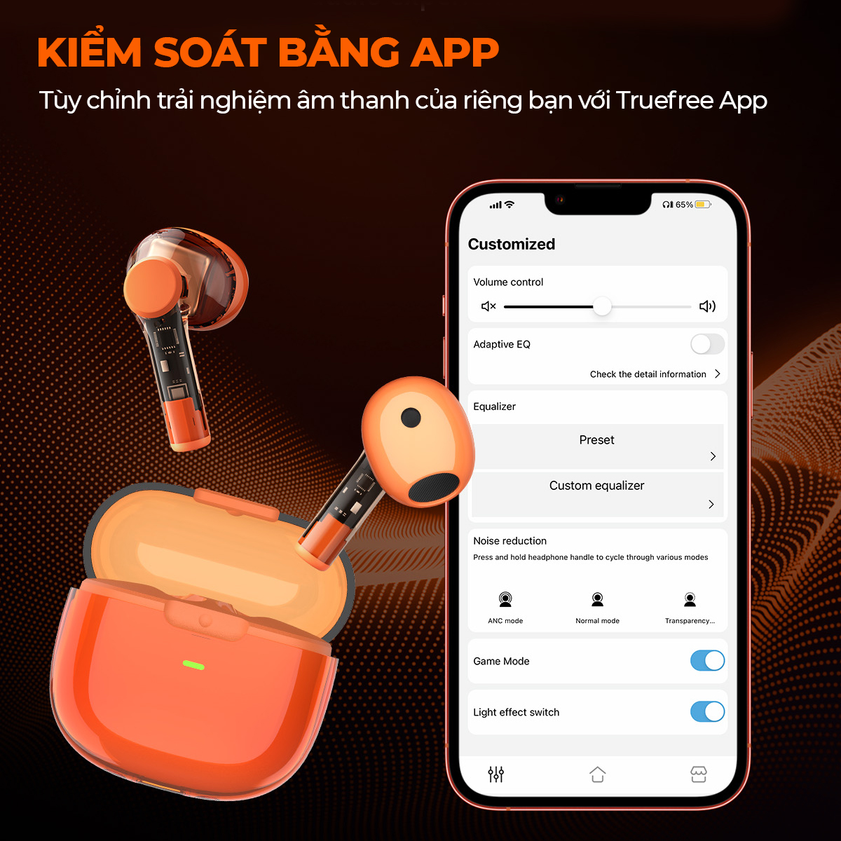 Tai nghe Bluetooth True Wireless TRUEFREE T3 - Hàng Chính Hãng