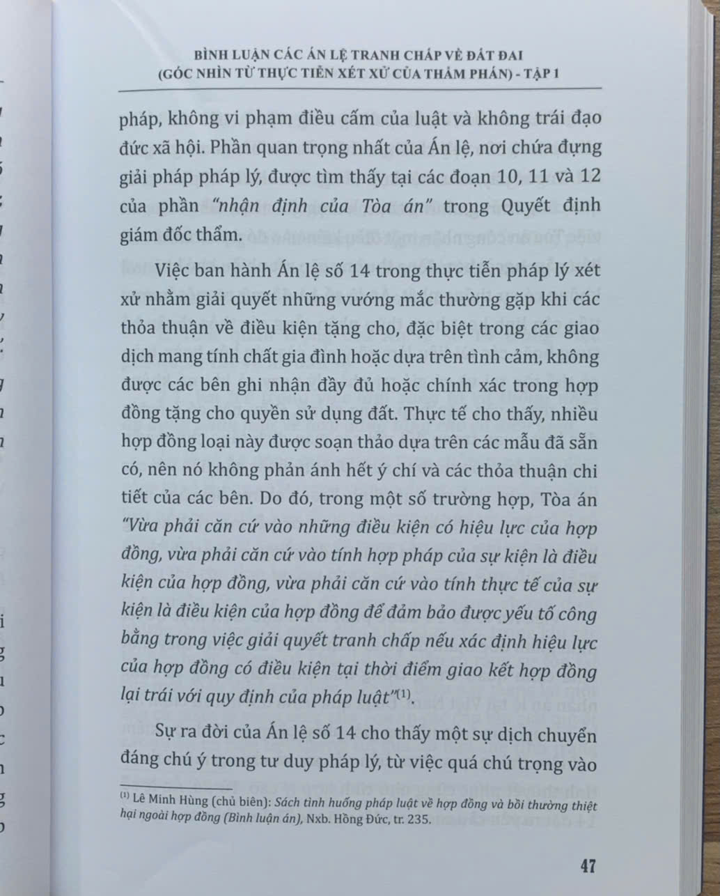 Bình luận các án lệ tranh chấp về đất đai – Góc nhìn từ thực tiễn xét xử của Thẩm phán (tập 1 và 2)