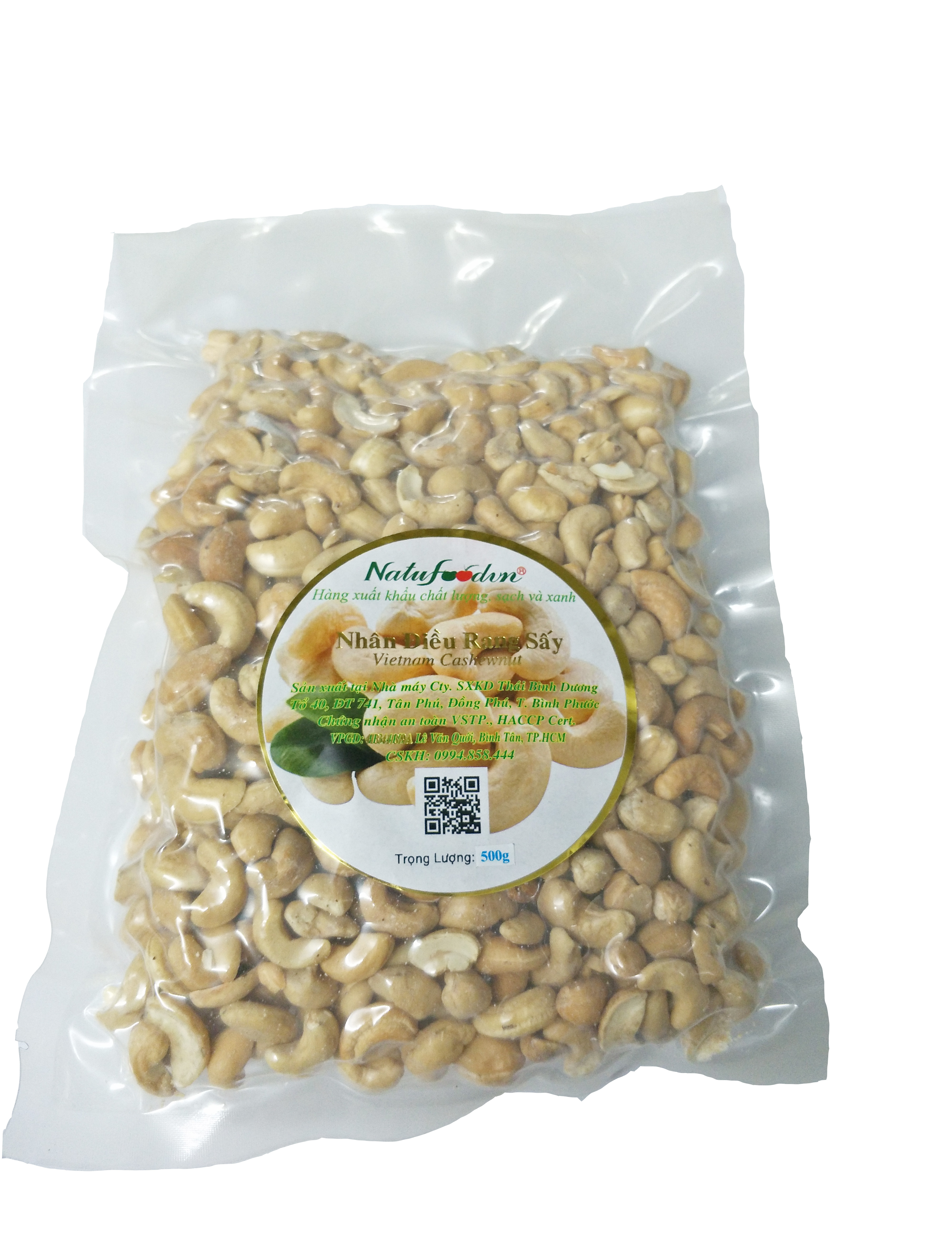 Hạt điều rang muối không vỏ lụa ( túi 500g)