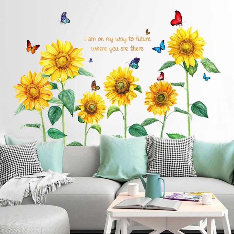DECAL DÁN TƯỜNG HƯỚNG DƯƠNG VÀNG 2