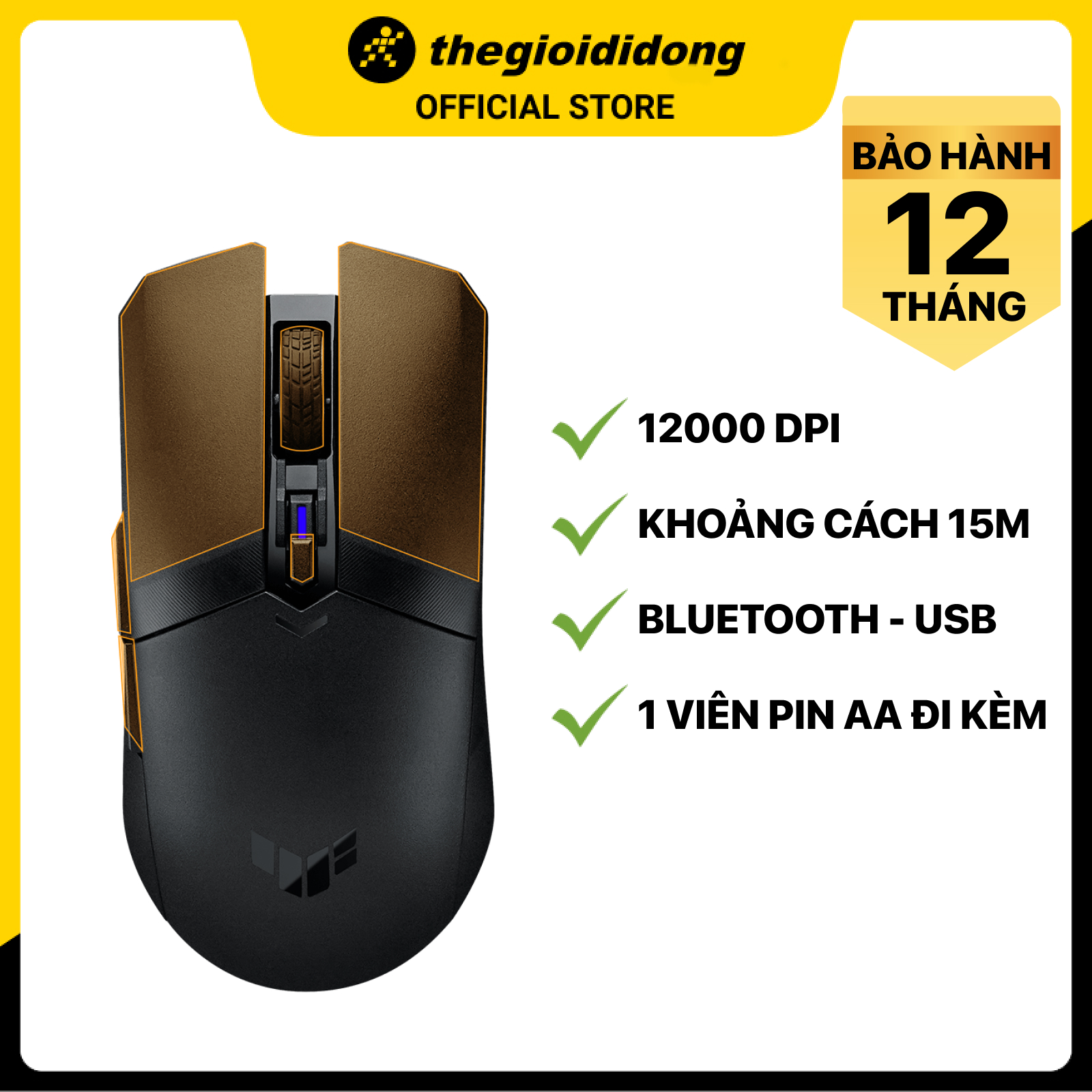 Chuột không dây Gaming Asus TUF M4 WL - Hàng chính hãng