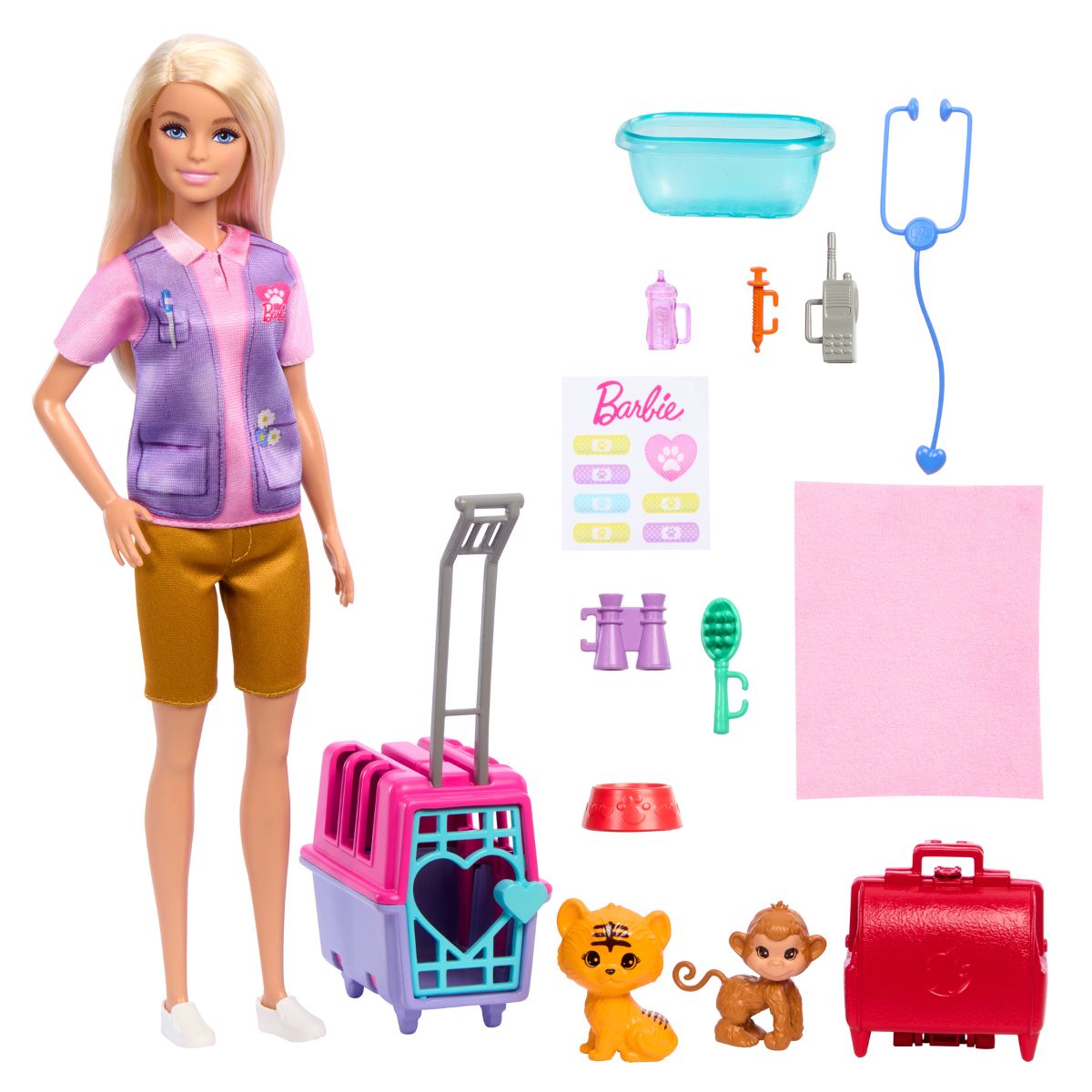 Đồ Chơi Búp Bê Barbie Và Trạm Cứu Hộ Động Vật BARBIE HRG50