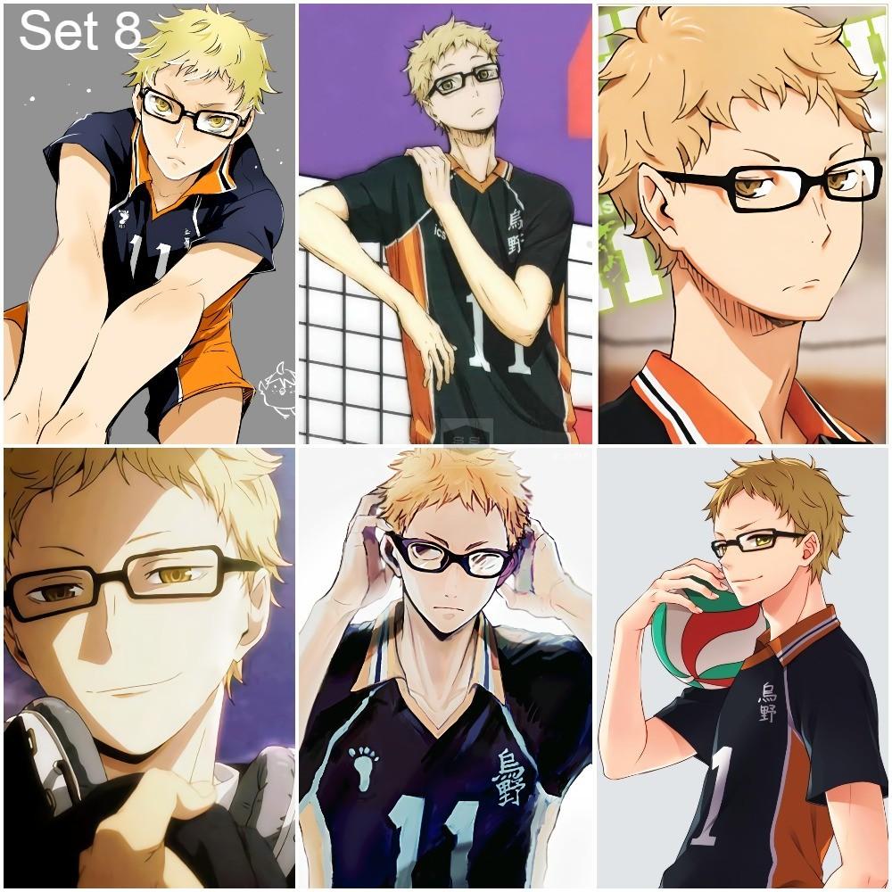 Bộ 6 Áp phích - Poster Anime Haikyuu!! Vua Bóng Chuyền - A3, A4, A5