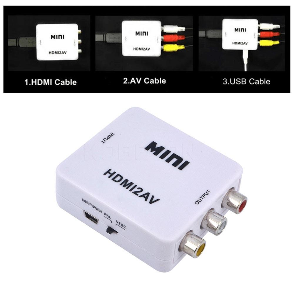 HDMI sang RCA 1080P Bộ chuyển đổi âm thanh tổng hợp HDMI sang AV 3RCA CVB