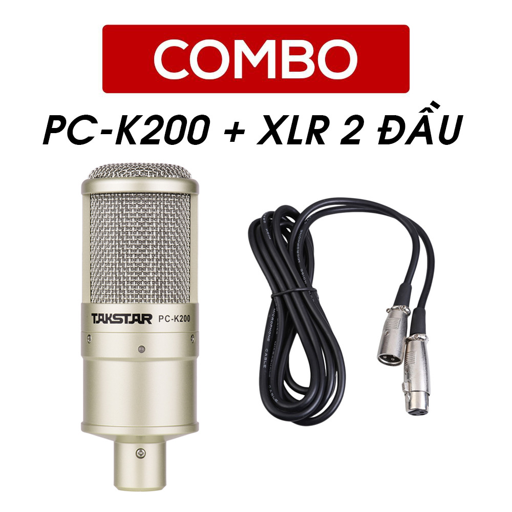 Mic thu âm Takstar PC-K200 chuyên nghiệp [HÀNG CHÍNH HÃNG]  - Micro livestream - Mic PC K200