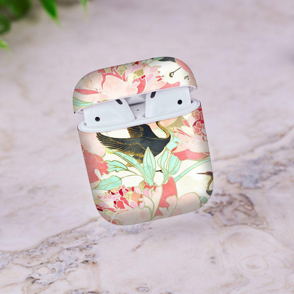 Miếng dán skin cho AirPods in hình giả sơn mài - GSM146