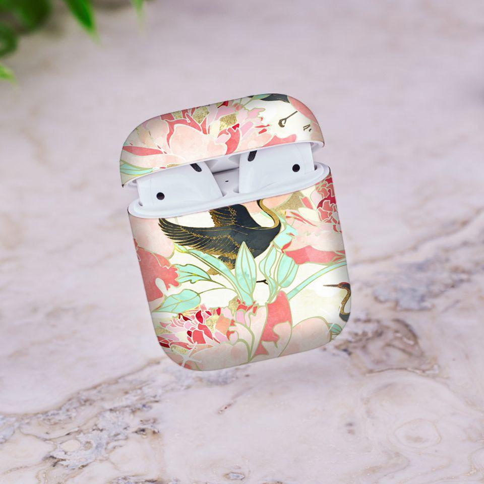 Miếng dán skin cho AirPods in hình giả sơn mài - GSM146 (AirPods ,1 2, Pro, TWS, i12)