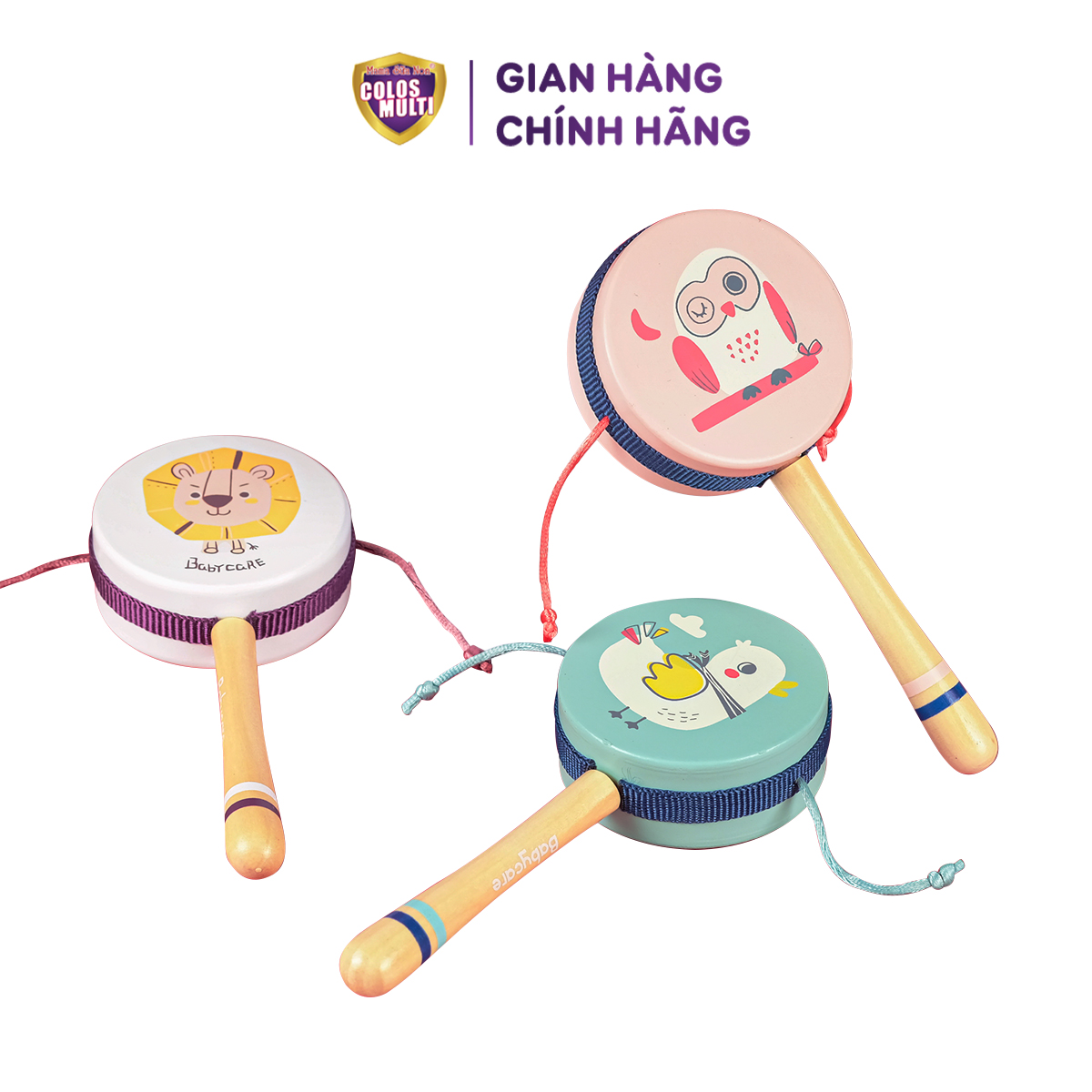 Đồ chơi trống lắc BC BABYCARE cho bé vui chơi BC7324 (Quà tặng)