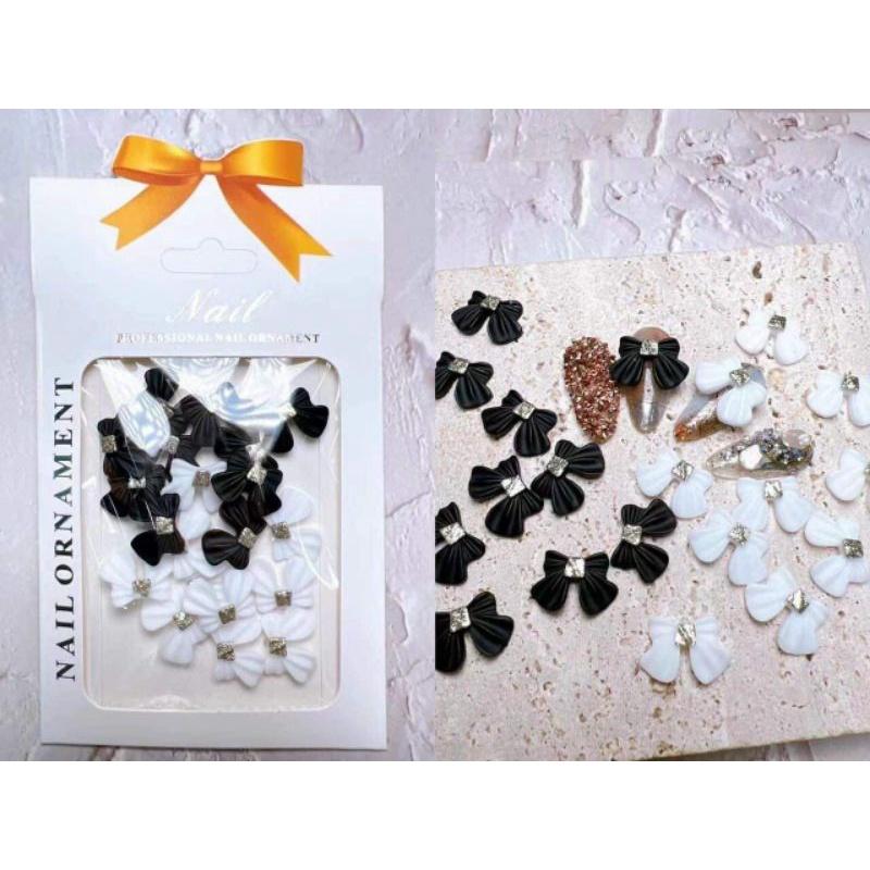 Charm nơ nơ trang trí móng, phụ kiện trang trí nail