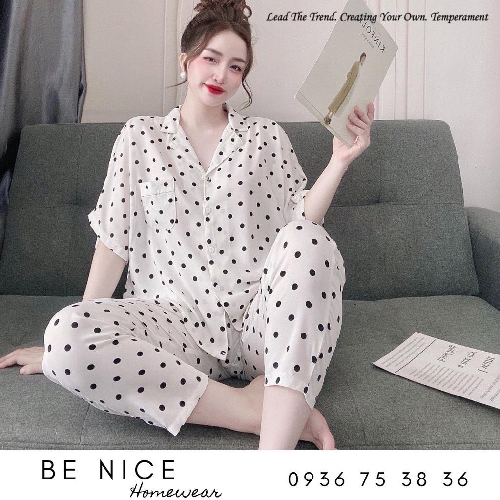 Set pijama tay cánh dơi form rộng nhiều họa tiết, Be Nice Homewear