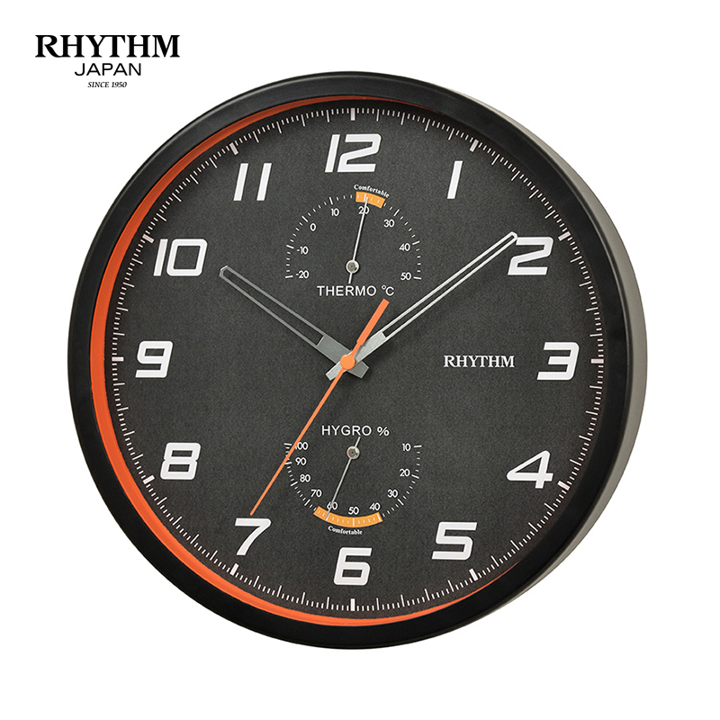 Đồng hồ treo tường Nhật Bản Rhythm CFG722NR02 – Kt 26.5 x 4.2cm, 760g Vỏ nhựa, Dùng PIN