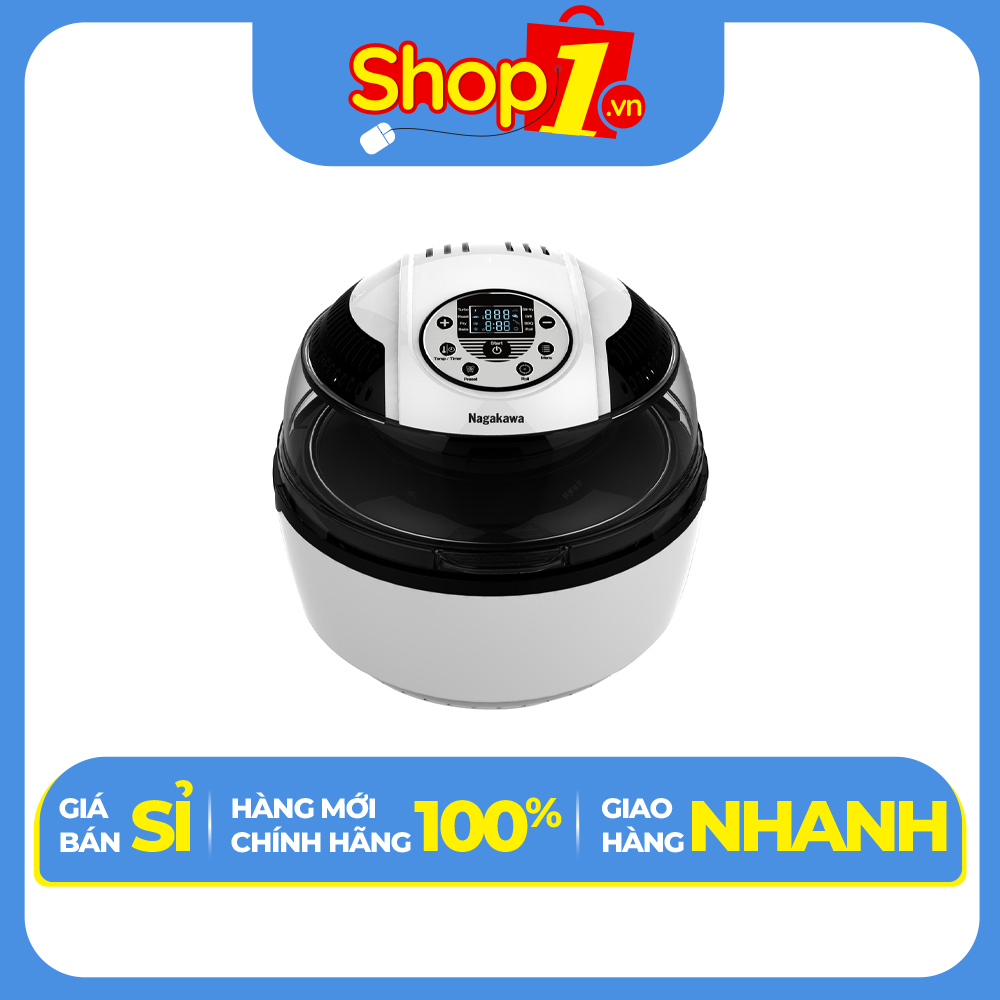 Nồi Chiên Không Dầu Điện Tử Xoay 360 Độ Nagakawa NAG3303 (9.0 Lít) - Hàng chính hãng