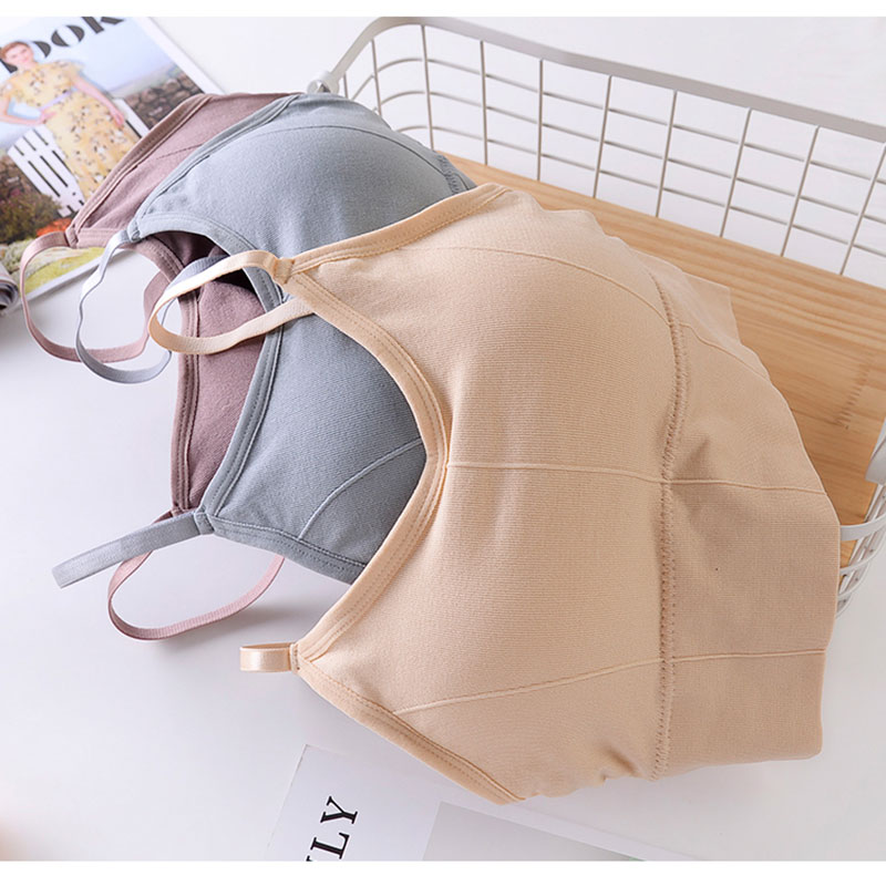 Combo 3 Áo Bra Gym/Yoga Bra thể thao dáng crotop 2 dây Sexy Co Dãn 4 Chiều Chất Liệu Cotton Đũi Mềm Mại và Thoáng Mát, giao màu ngẫu nhiên_JE204