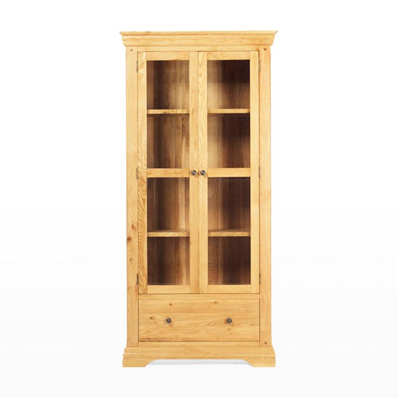 Tủ Trưng Bày 2 Cánh Kính Victoria Gỗ Sồi IBIE (90 x 40 x 180 cm)