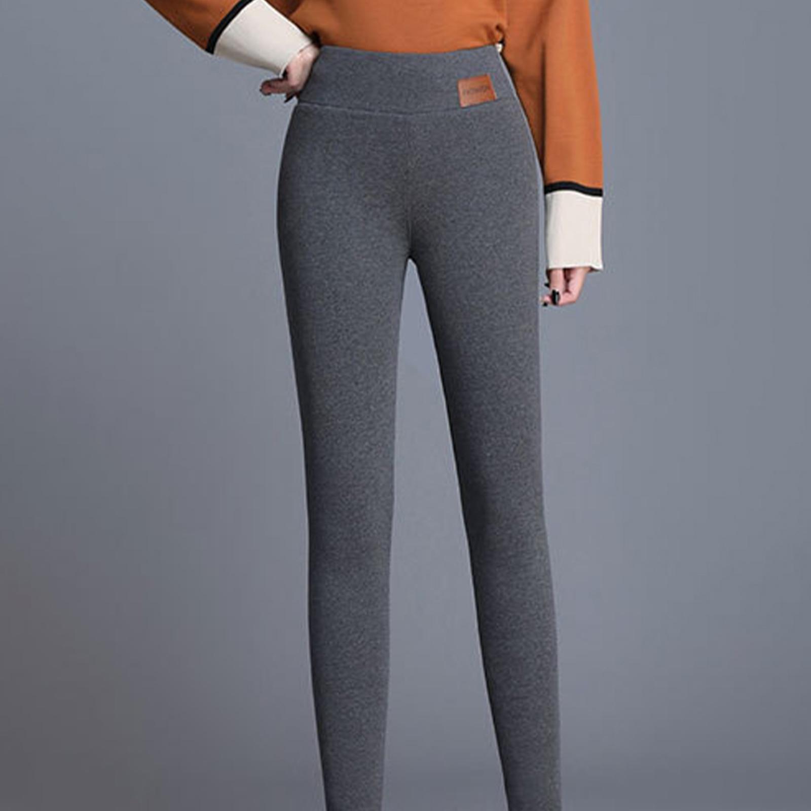 Women Winter Leggings Thick Tights Workout Comfortable Fleece Lined Elastic Trousers Thermal Pants Warm Yoga Pants for Cold Weather